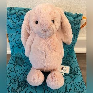 Jellycat Bashful Blush Bunny Medium 12.2" w/dust bag 100% Authentic NWT US